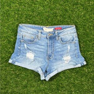 Altar'd State Light Blue Distressed Jean Shorts size 5/27
